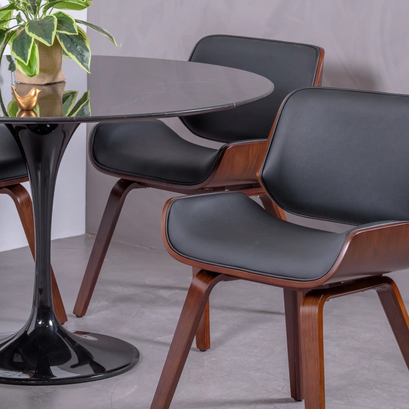 Inspiratie Tulp Eettafel in Marquina Marmer - Design Meubels