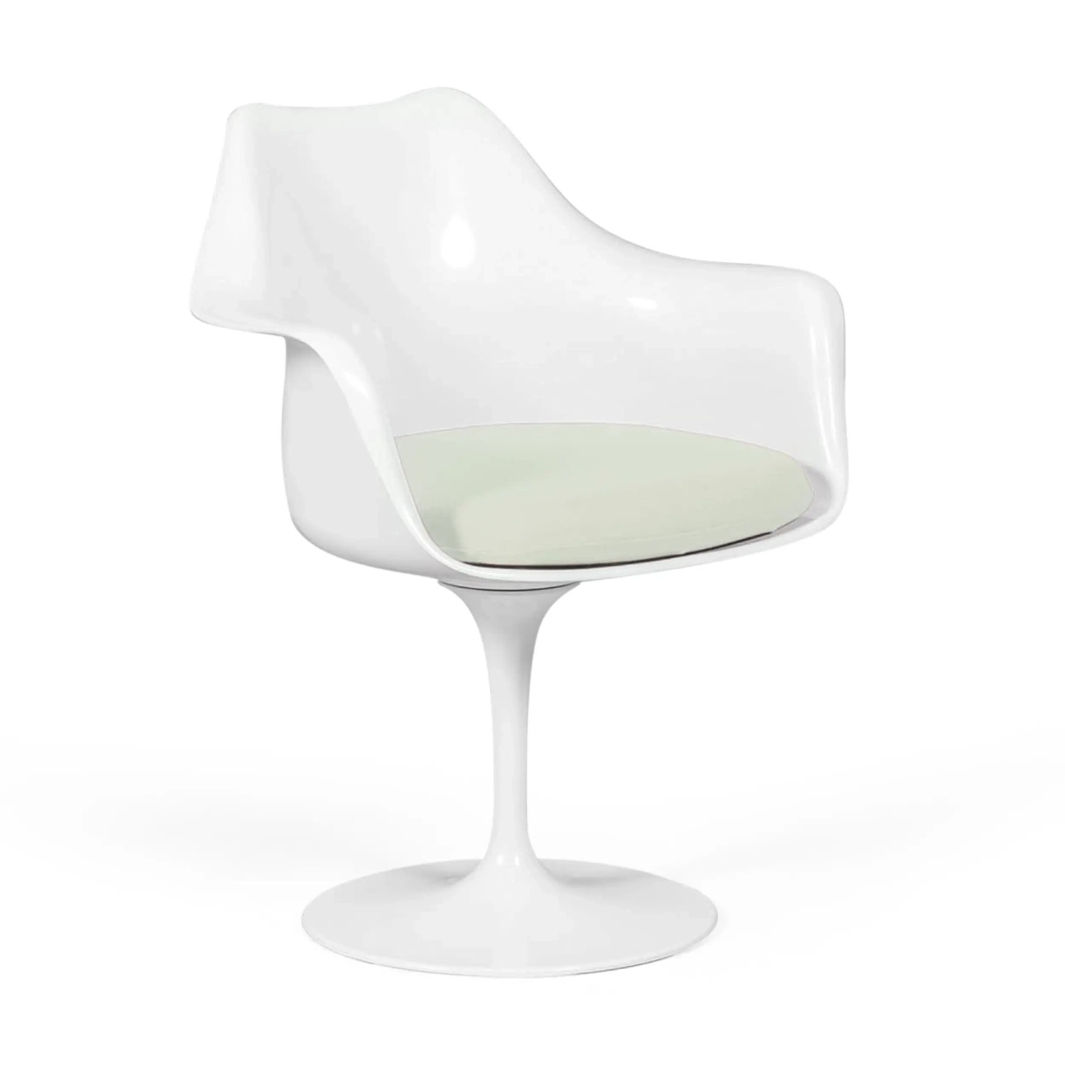 Replica della sedia Tulip con braccioli e cuscino