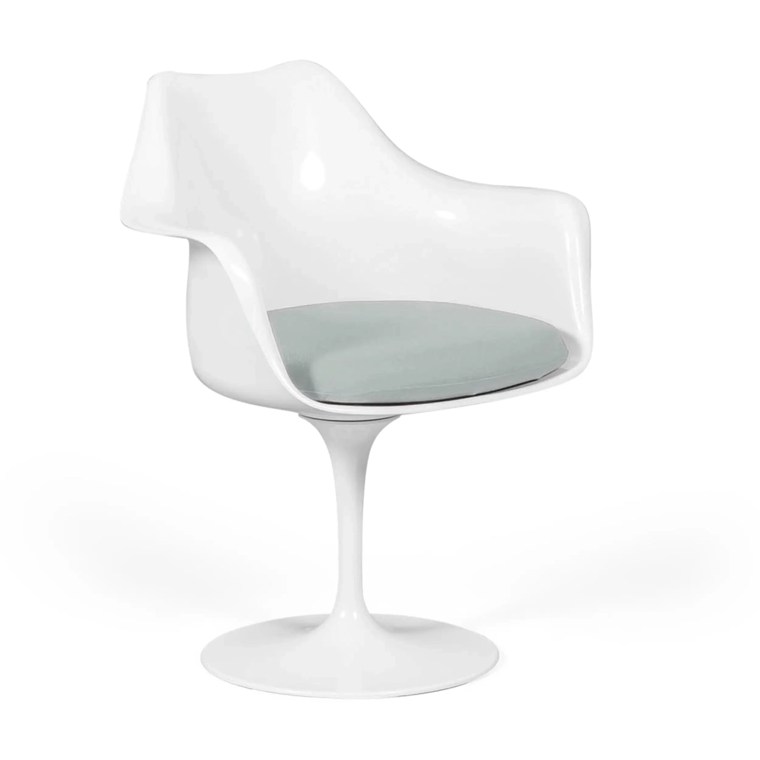 Réplique de la chaise Tulip avec accoudoirs et coussin