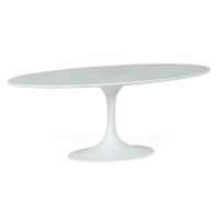 Soikea pöytä Tulip 199cm Carrara Marble | Italialainen valmistus | Saarinen Design | Saarinen Design