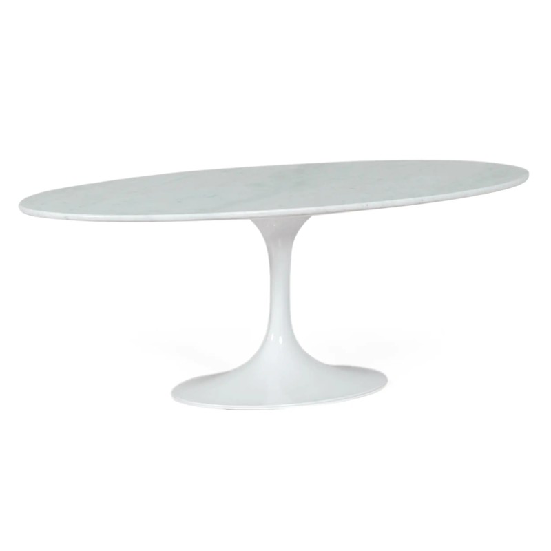 Ovale tafel Tulip 199cm Carrara marmer | Italiaans fabrikaat | Saarinen Design