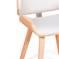 Maple Hout Multiplex Stoel Nordic met Kunstlederen Kussen | Stijl Scandinavisch