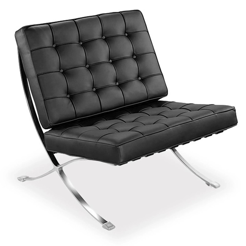 Inspiración Barcelona Chair con Reposapies en Polipiel - MuebleDesign