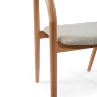Warsow Nordic Cadeira de jantar em madeira natural | Design elegante e confortável
