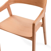 Silla Nórdica Soho de Roble con Brazos | Diseño Minimalista Escandinavo