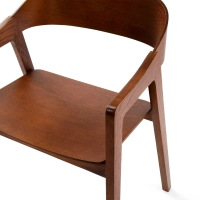 Stuhl aus nordischer Eiche mit Armlehnen Soho | Skandinavisches Minimalistisches Design