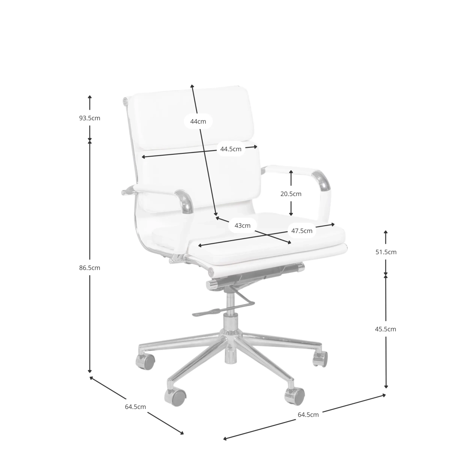 Task stoppad kontorsstol Task | Klassisk design och modern komfort