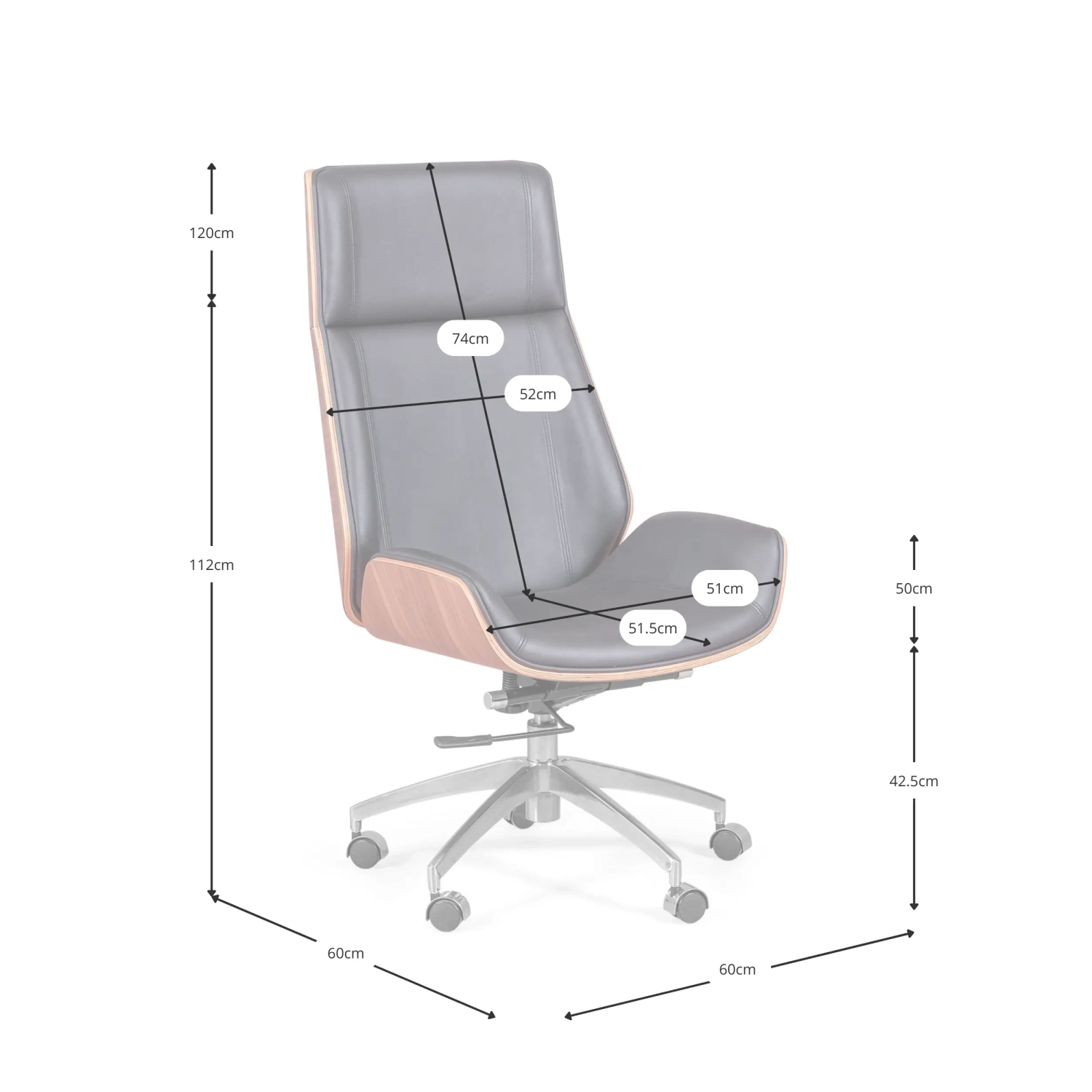 Nordisk kontorsstol - Kontorsstolar i läder - Designermöbler