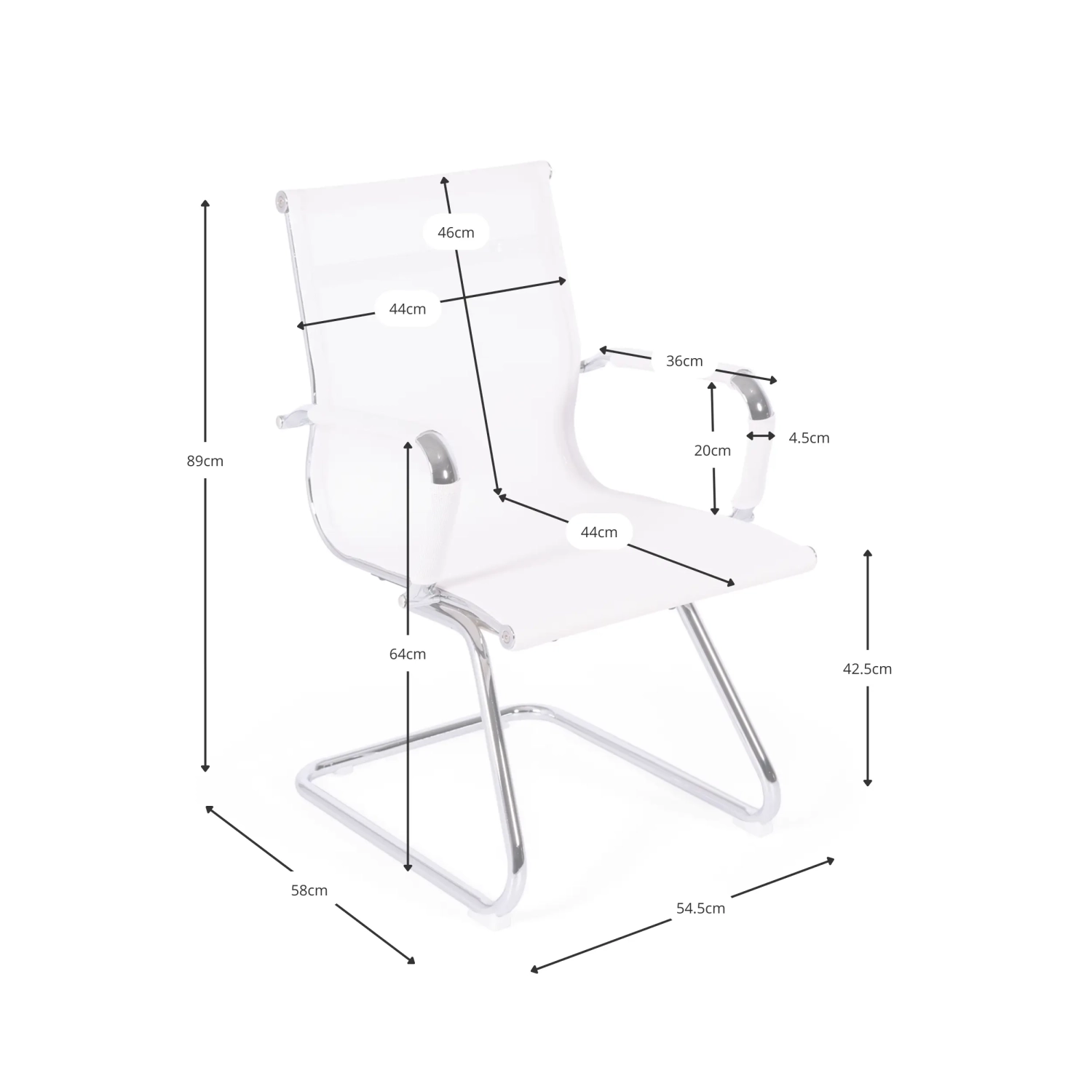 Krzesło Mesh Lowback Fixed Edition | Oddychające, nowoczesne krzesło konferencyjne