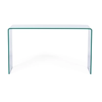 Table console Ice Console : verre trempé transparent de 12 mm