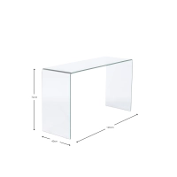 Konzolový stolek Ice Console : 12 mm čiré tvrzené sklo