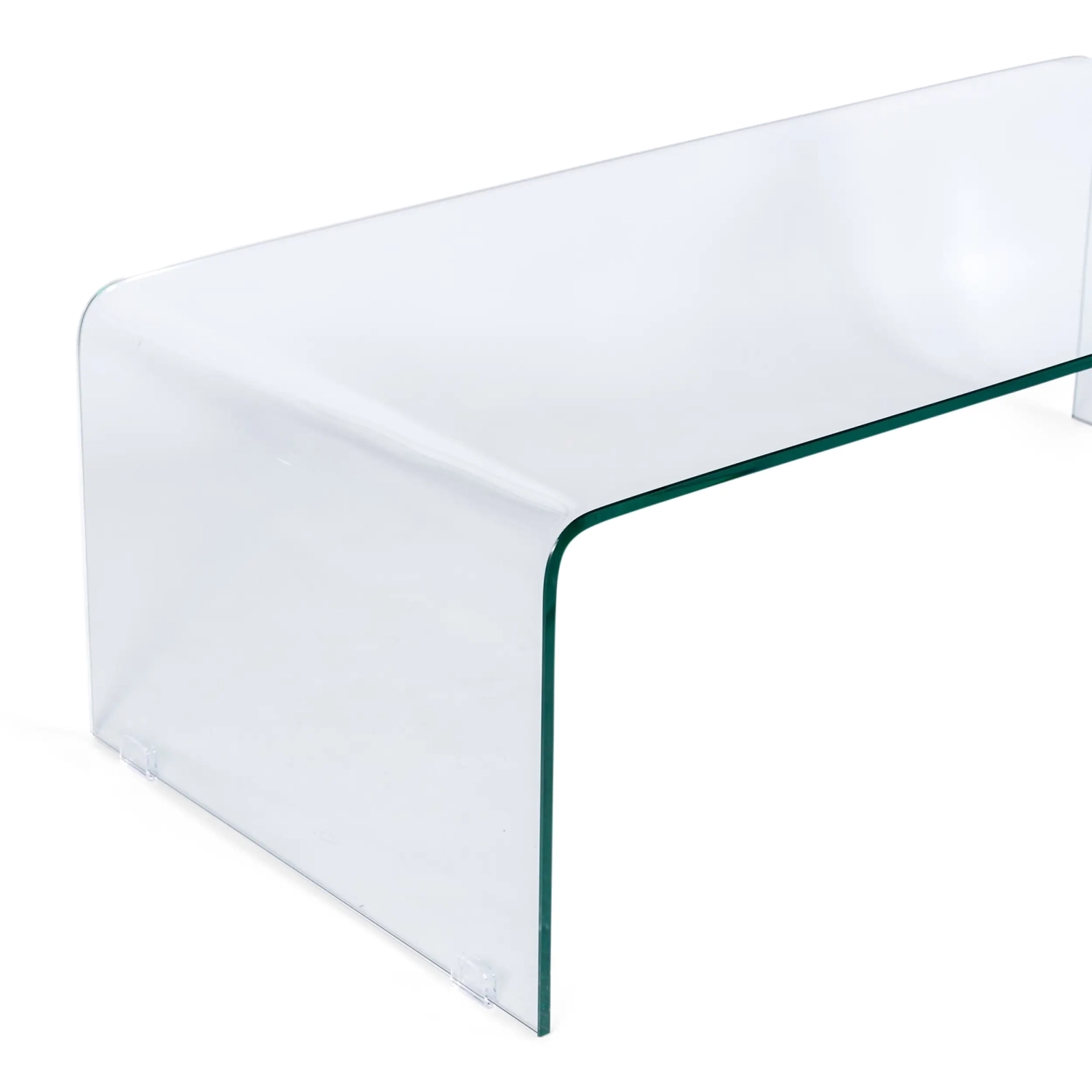 Coffee Ice soffbord : 12 mm transparent härdat glas