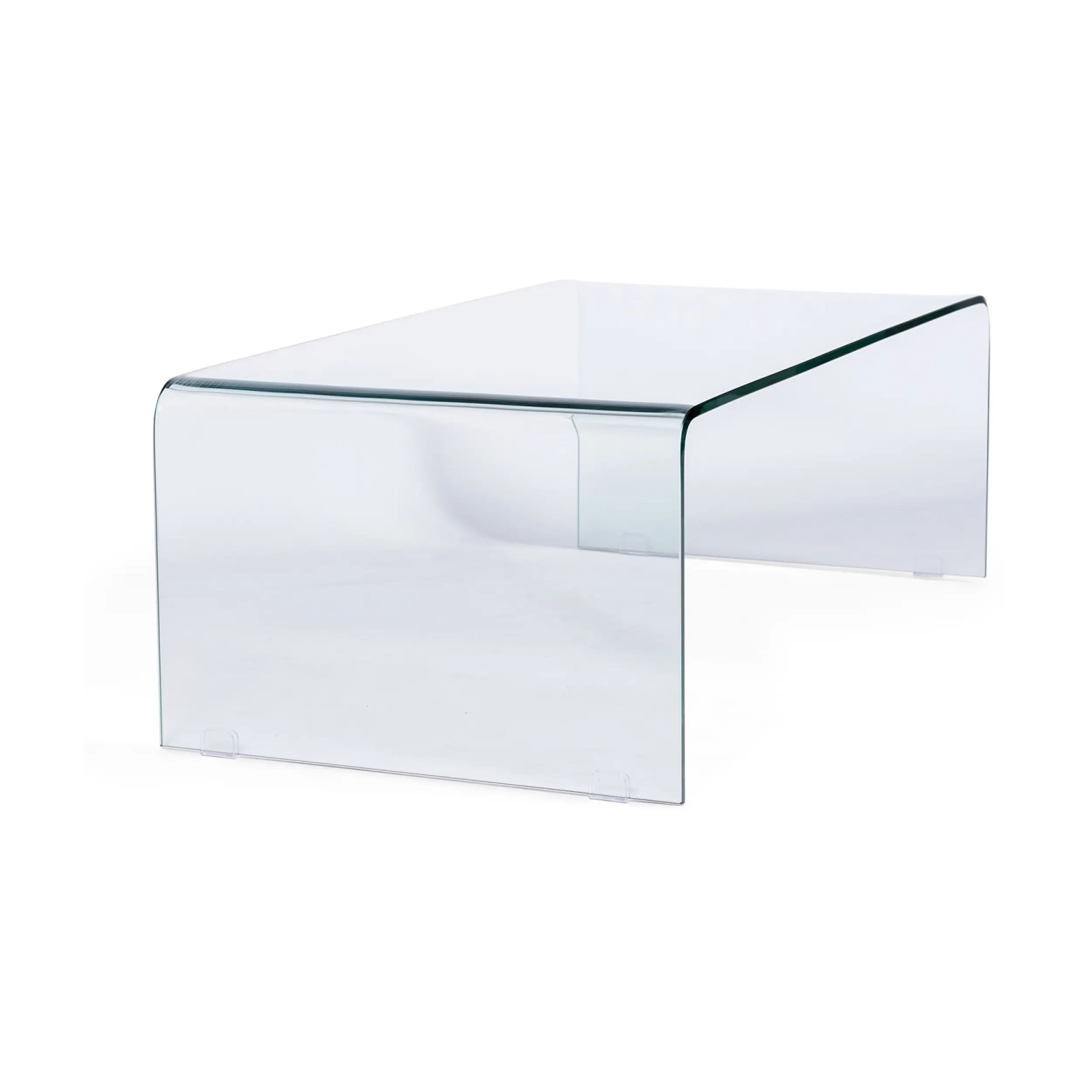 Mesa de centro Coffee Ice: vidro temperado transparente de 12 mm