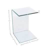 Ice Side Table | Stolik boczny i stolik kawowy z hartowanego szkła