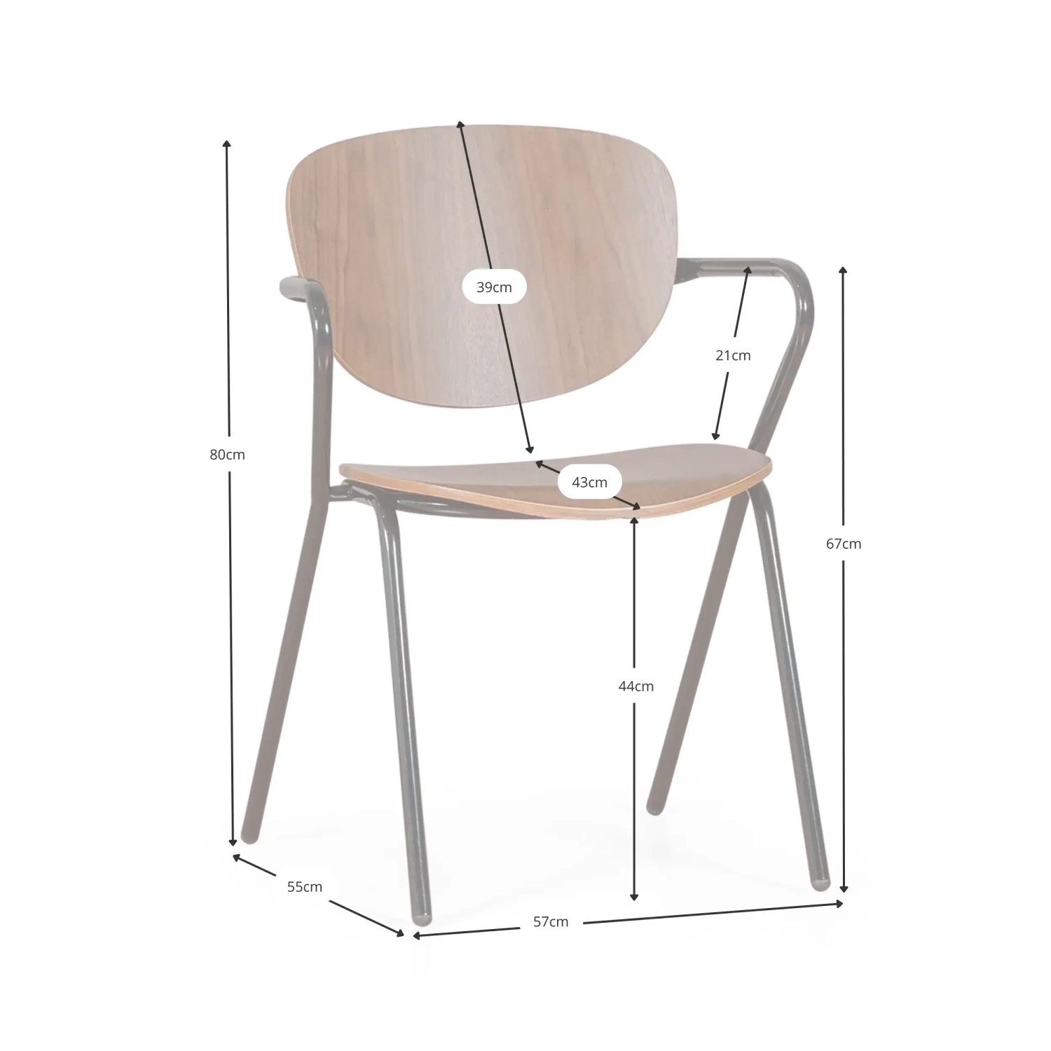 Industrial chair Alpha in walnut wood - Puiset tuolit - - Tuolit - Teollinen - Tuolit - Tuolit - Tuolit Mobelarium