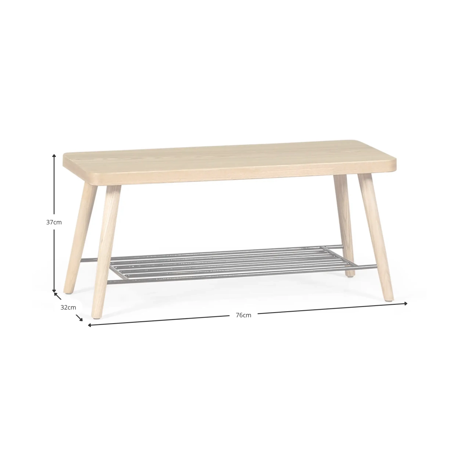 Banc Bristol en hêtre Scandinave - Meubles Concept