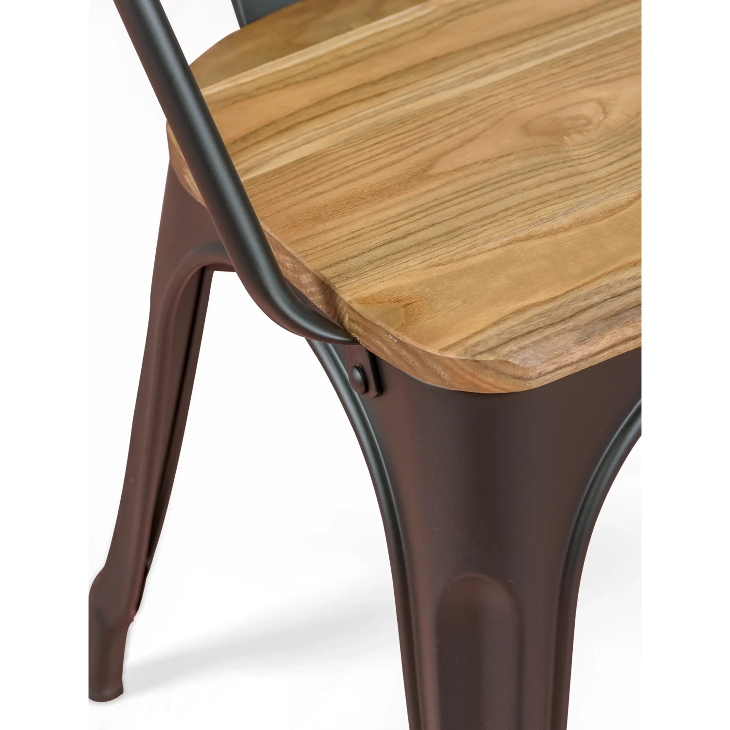 Bistro Arms Wood Chair | Teollinen tuoli käsinojilla ja puisella istuimella