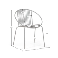 Cadeira metálica Bali - Robusta e moderna para utilização no interior e no exterior - - Bali Mueble Design