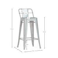 Replika stołka Tolix 66 cm - Mobelarium
