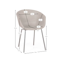 Denver Leatherette Upholstered Chair - Design industriel et confort