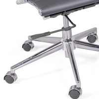 Silla de oficina Task respaldo bajo | Diseño moderno en polipiel y acero cromado