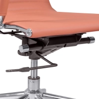 Chaise de bureau avec dossier bas | Design moderne en simili cuir et acier chromé