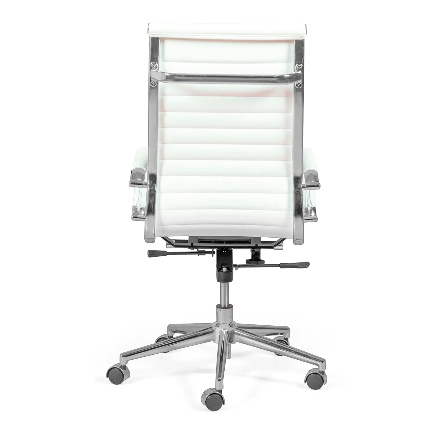 Krzesło biurowe z wysokim oparciem | Ergonomia i nowoczesny design z imitacji skóry