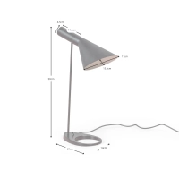 Stolní lampa Jhon | Design inspirovaný Arne Jacobsenem z oceli