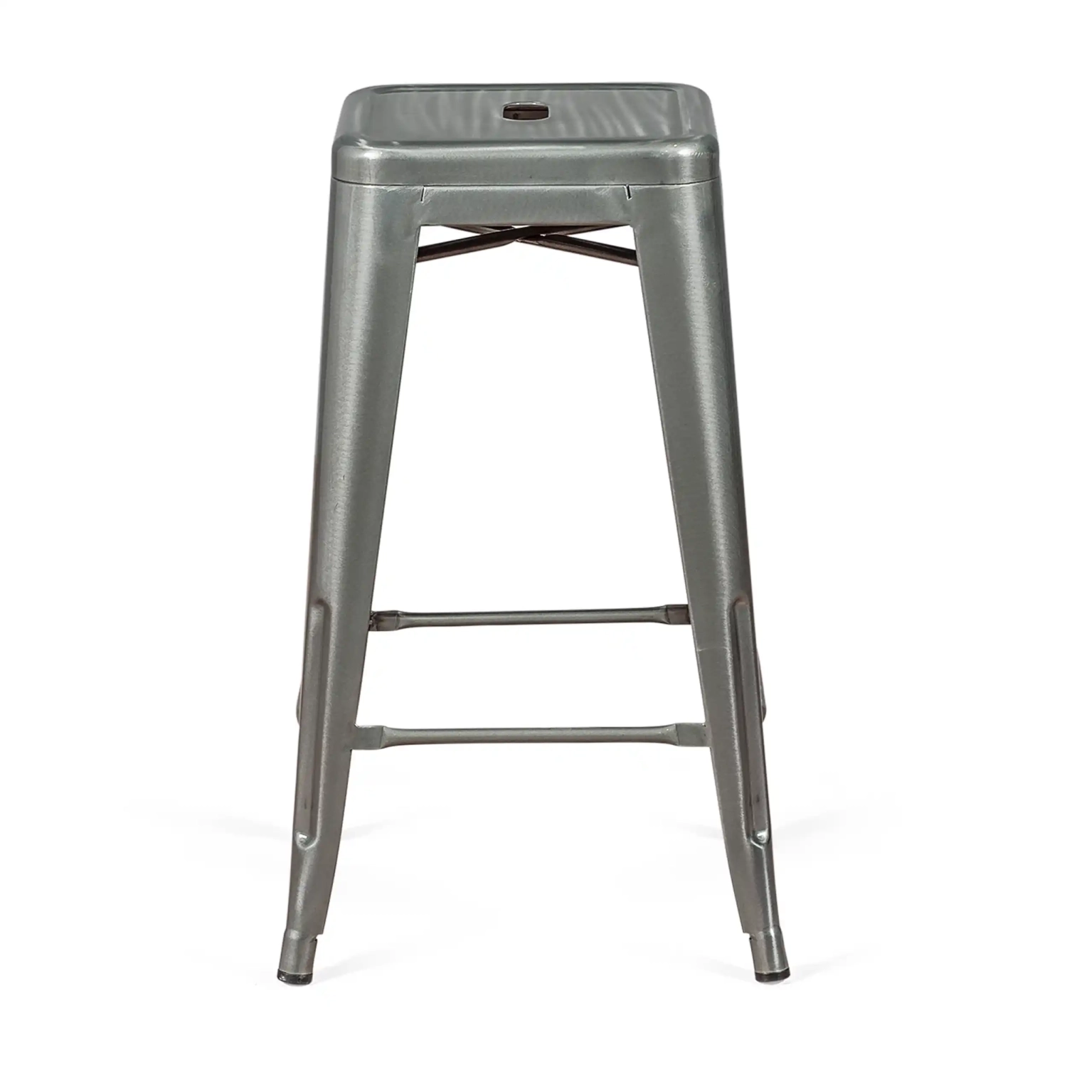 Taburete industrial Bistro 66 cm | Acero apilable brillante o mate