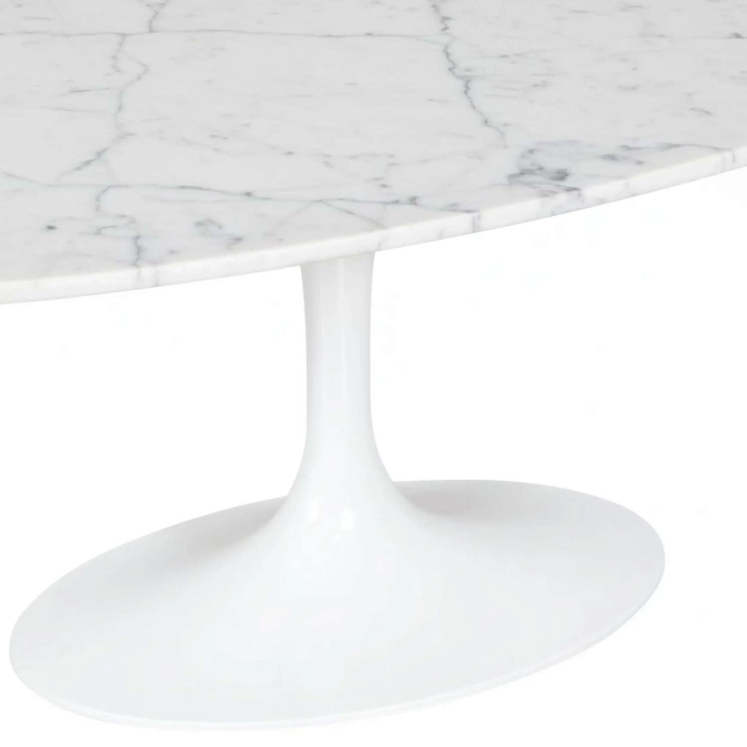 Ovale Tafel Tulip 199 cm Carrara Marmer | Saarinen Ontwerp voor Luxe Eetkamers