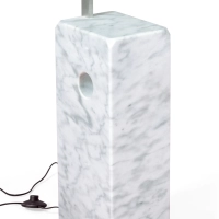 Manhattan kroonluchter in staal en Carrara marmer | Moderne designverlichting