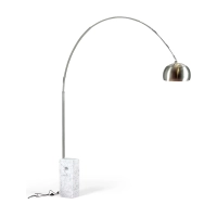 Manhattan chandelier in steel and Carrara marble | Modern design lighting