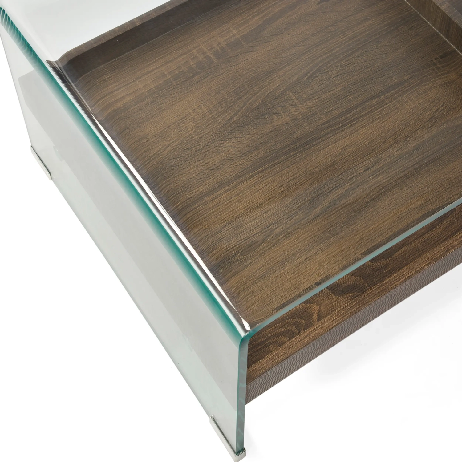 Soffbord Pot : Härdat glas med trälåda