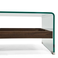 Soffbord Pot : Härdat glas med trälåda