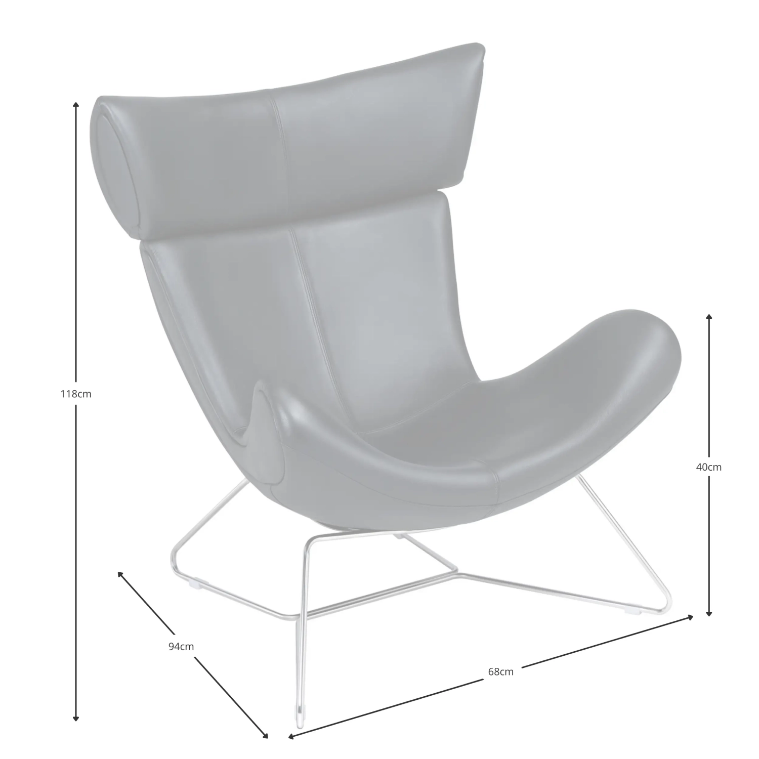 Emola Chair in Italian Leather : Modern armchair of premium design