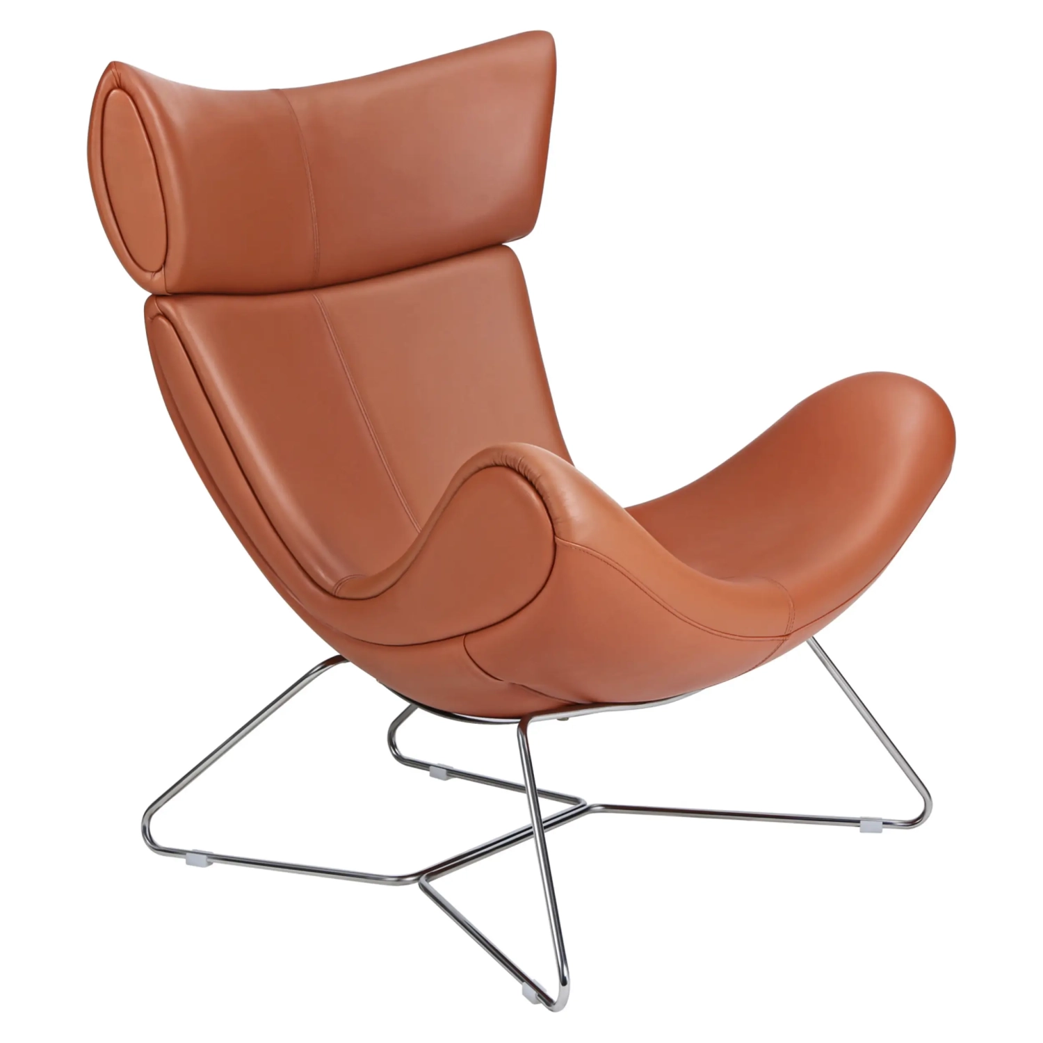 Sedia Emola in pelle italiana: poltrona moderna dal design pregiato