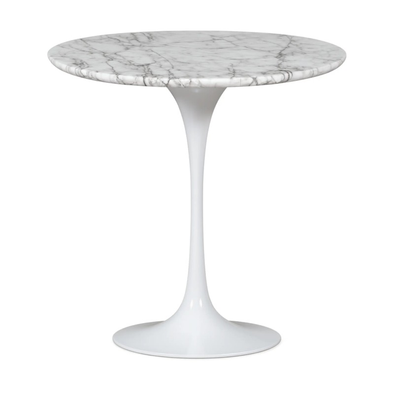 Inspiration Side Table Tulip Side Carrara Marble Ø50 cm | Mueble Design