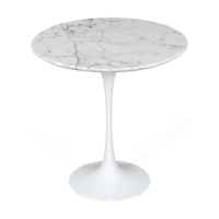 Inspiration Beistelltisch Tulip Side Carrara Marmor Ø50 cm | Mobelarium