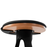 Tabouret Design déco avec siège en hêtre et similicuir