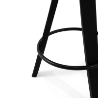 Barstoel Deco design met beuken en kunstlederen zitting