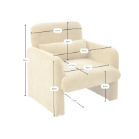 Sillón Bristol minimalista tapizado | Espuma alta densidad