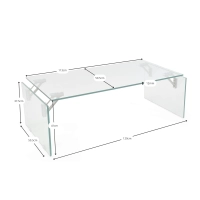 Salontafel in gehard glas | Dresden
