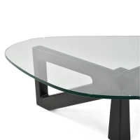 Mesa de centro de diseño en cristal templado - Nodda