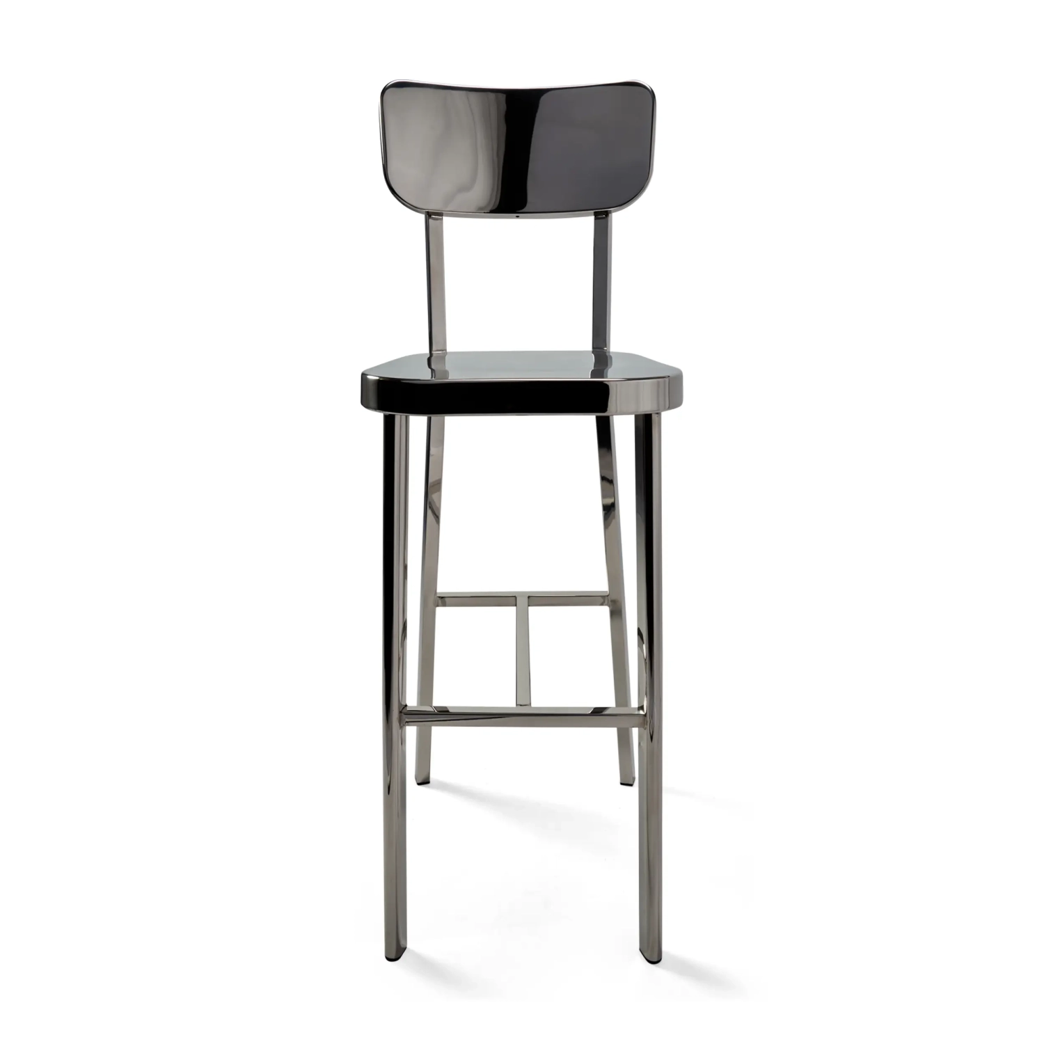 Sgabello acciaio inox cromato alto - Delawere
