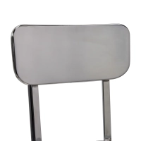 Tabouret acier inoxydable chromé haut - Delawere