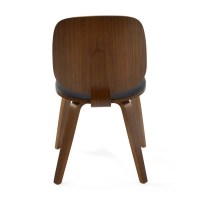 Chair Scandinavian Hut S in walnut with upholstered dining seat