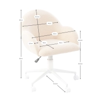 Silla de oficina bouclé con altura regulable - Notorius