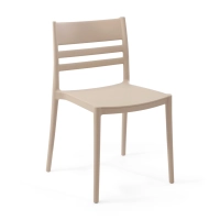 Silla apilable de polipropileno apta para exterior - Creta