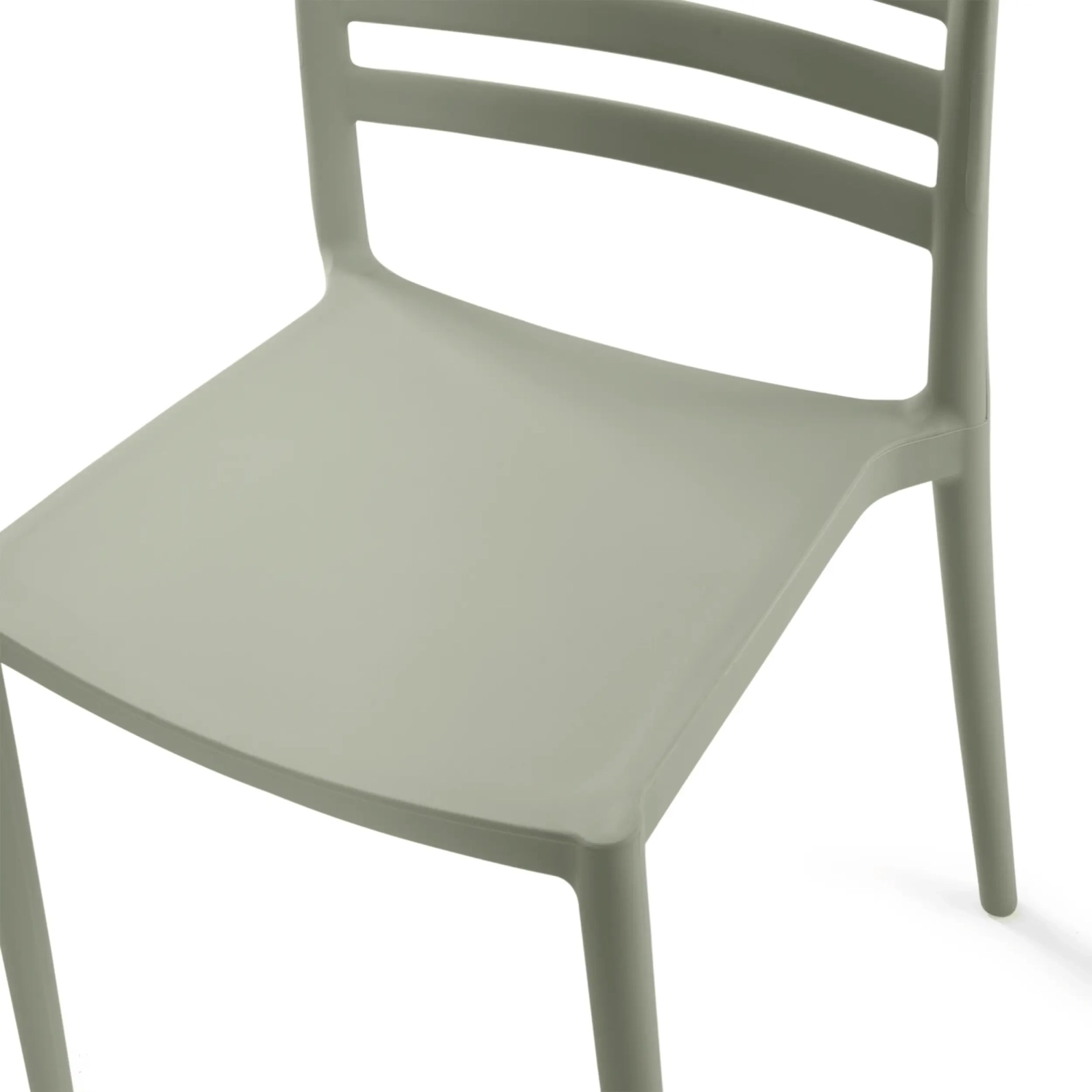 Silla apilable de polipropileno apta para exterior - Creta