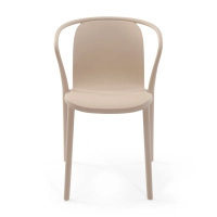 Silla apilable con reposabrazos para interior y exterior - Pierre